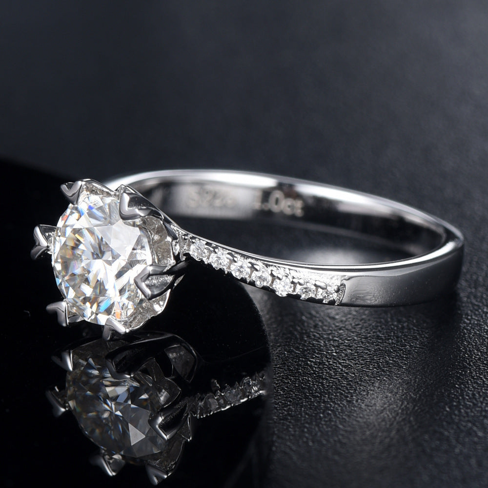 Snowdrift™ Twist Band Moissanite Ring – 1 Carat D Color & GRA Certified