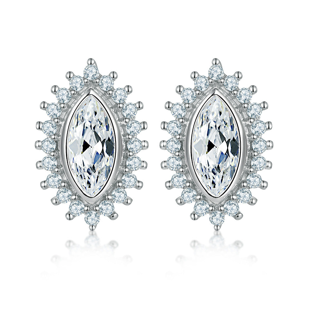‌Bohemian S925 Sunflower Zircon Stud Earrings – Statement Earrings for Women, Hypoallergenic Gift