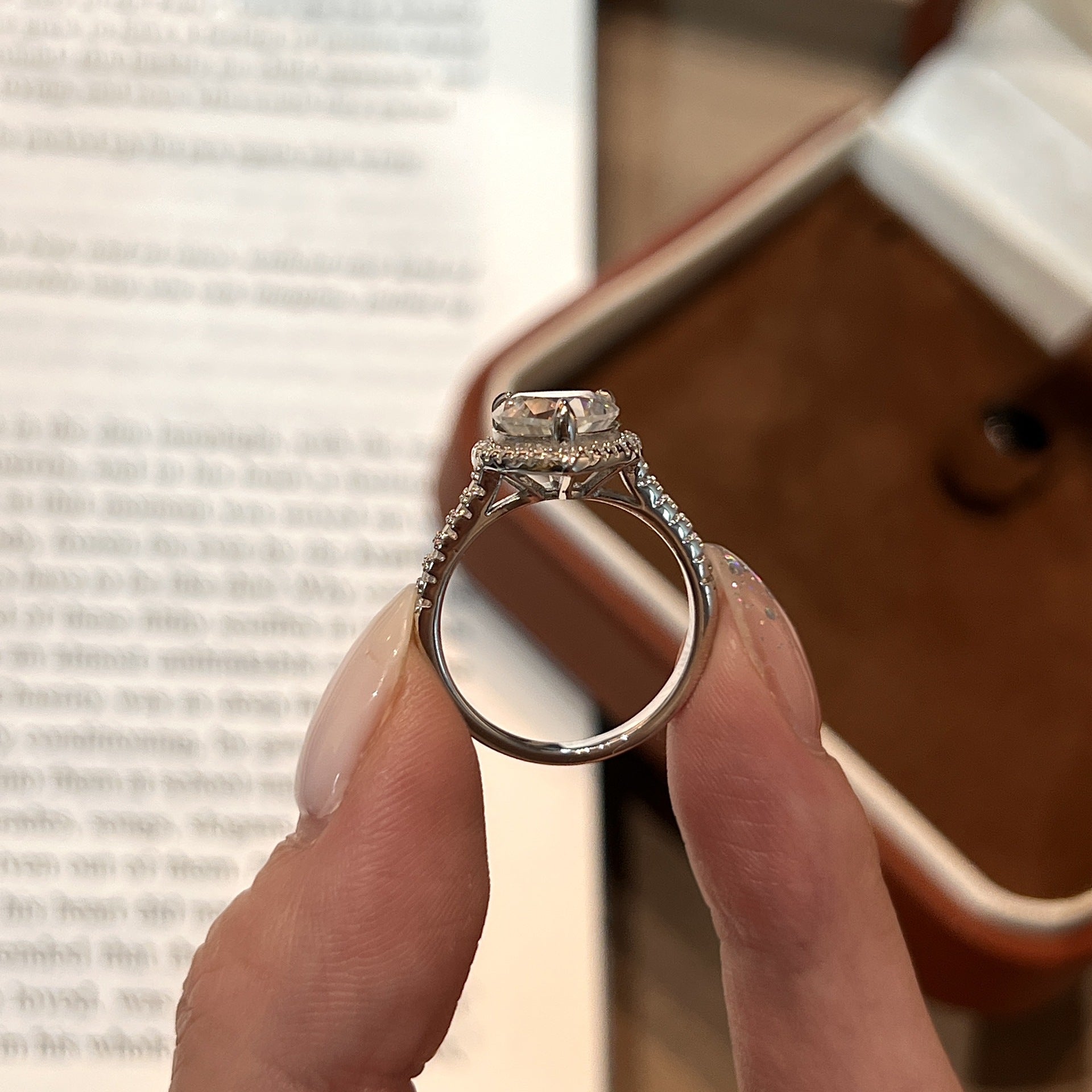 Heart Moissanite Promise Ring for Women | Dainty 2 Carat Solitaire Ring in Sterling Silver, Stackable Gift for Valentine's Day