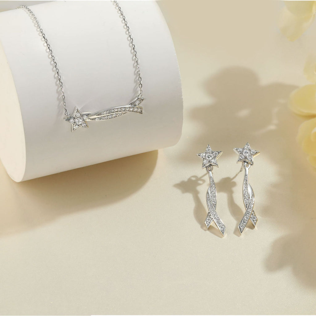 Elegant Butterfly Bow Pendant Necklace – Sterling Silver 925 Long Layering Chain for Women