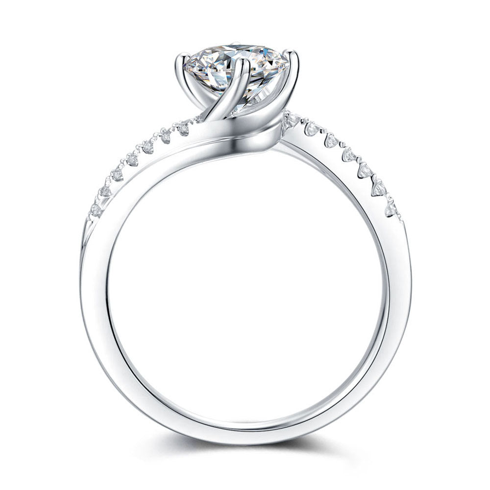 Twisted Petal™ Solitaire Moissanite Ring
