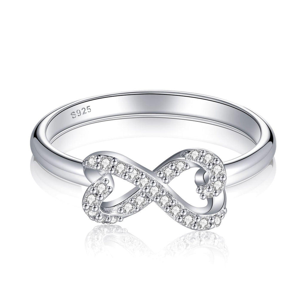 Women's 925 Sterling Silver Bow Heart Ring | Ins Style Designer Silver Jewelry