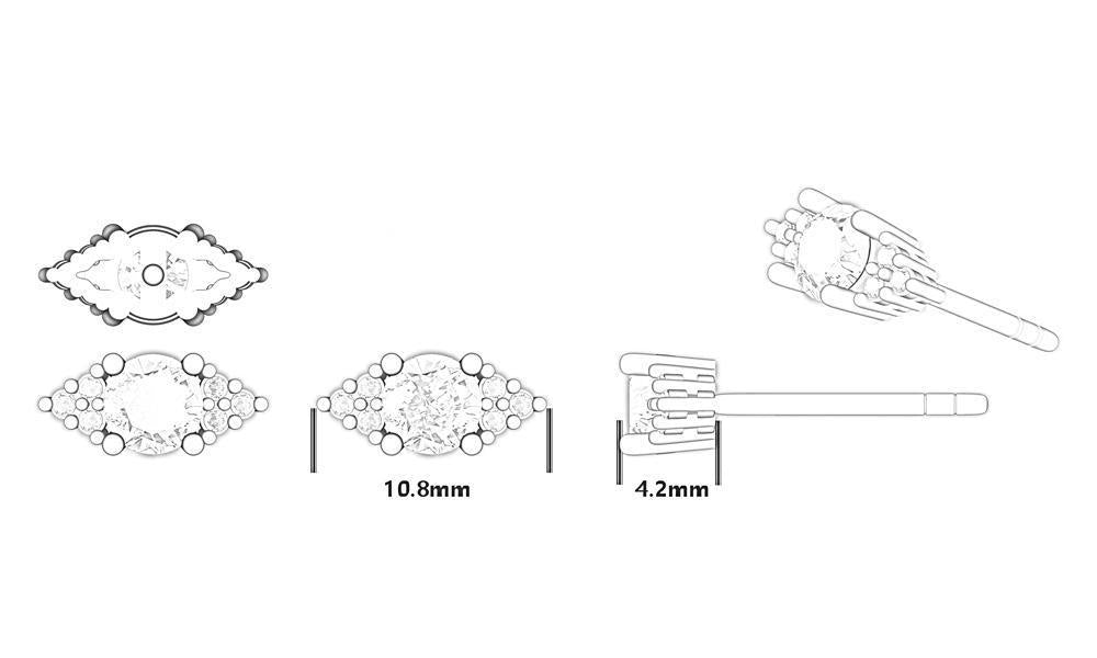 ‌Minimalist S925 Square Diamond Stud Earrings – Hypoallergenic Gift for Her, Handmade