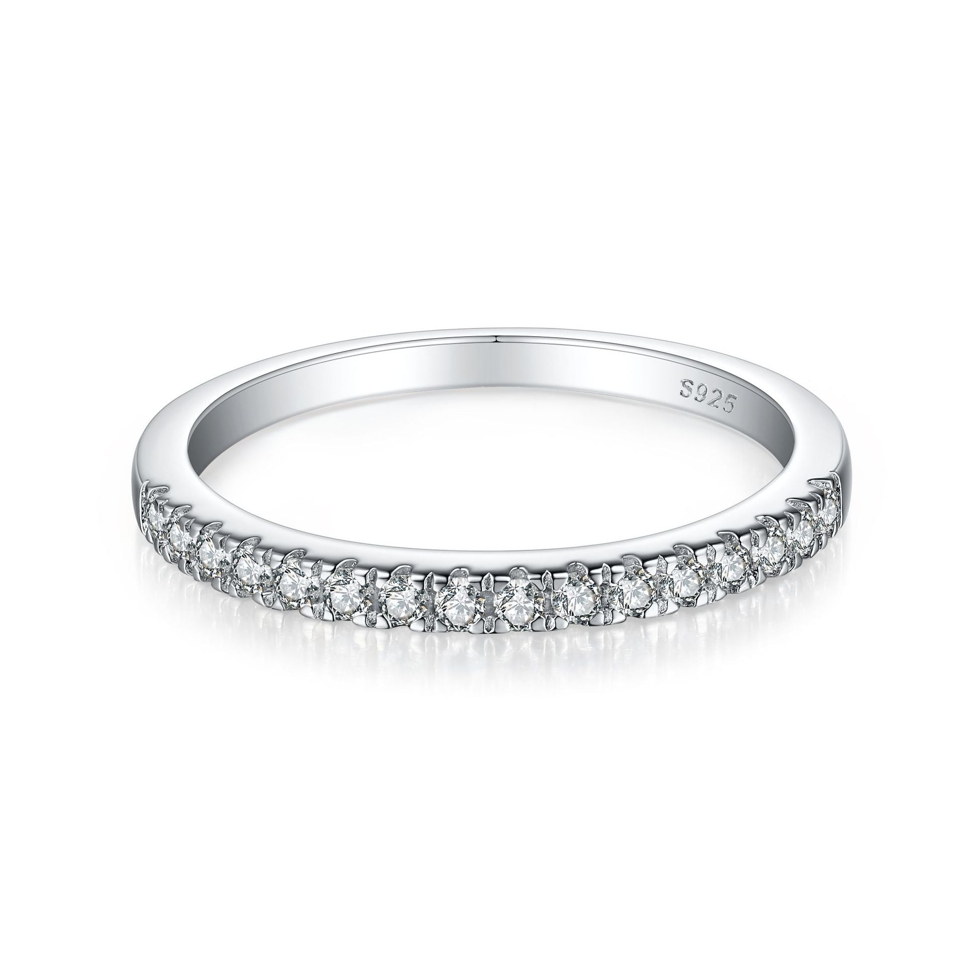 2-in-1 925 Sterling Silver Wedding Ring Set for Women - Bridal Combo Ring