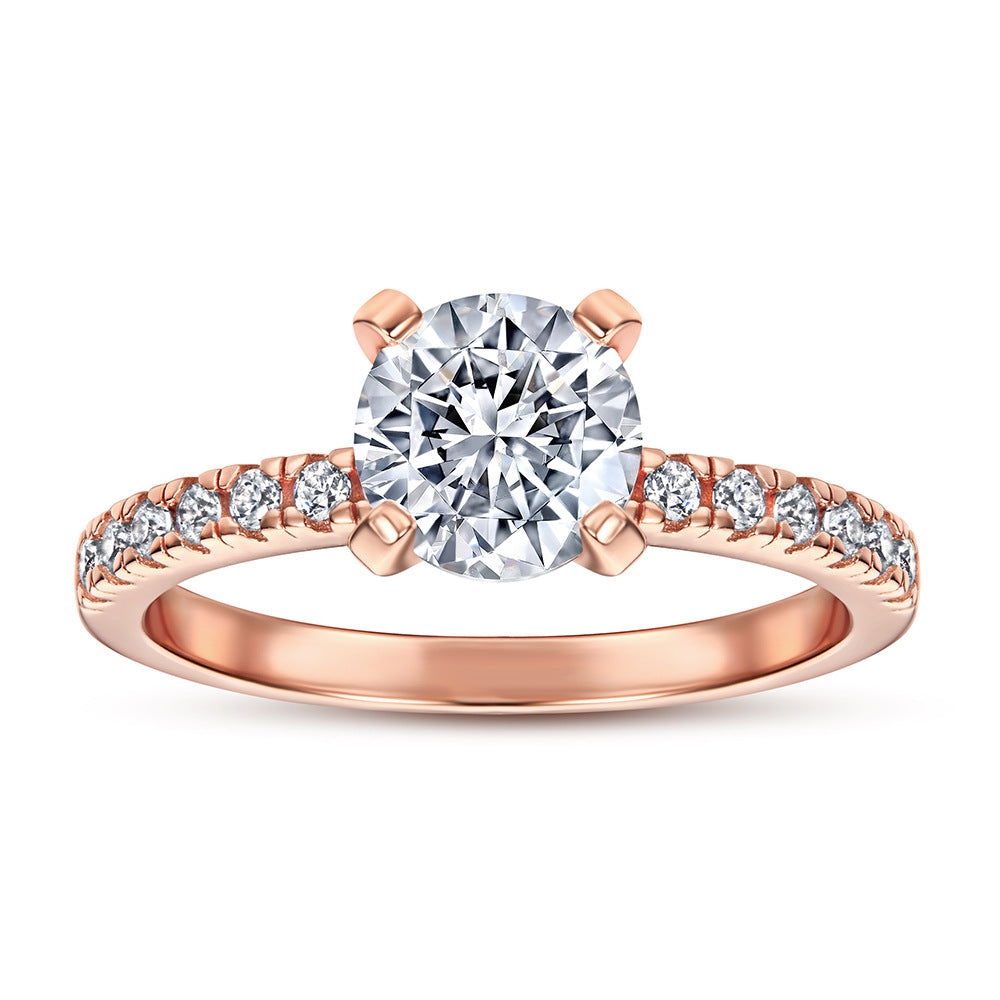 1.2ct Stylish 925 Sterling Silver CZ Statement Ring for Women - Fashion Jewelry