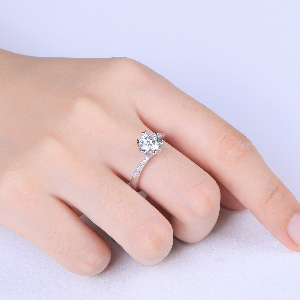 Snowdrift™ Twist Band Moissanite Ring – 1 Carat D Color & GRA Certified