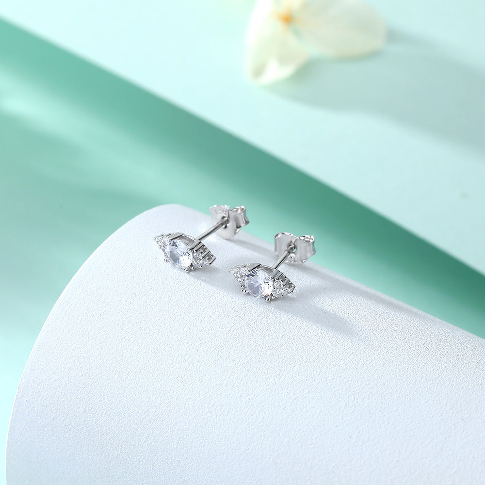 ‌Minimalist S925 Square Diamond Stud Earrings – Hypoallergenic Gift for Her, Handmade