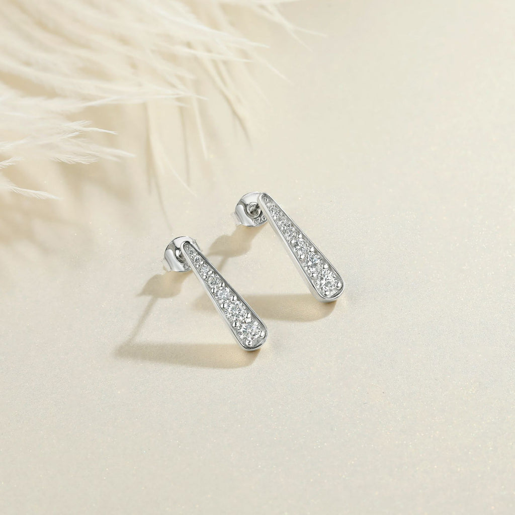 925 Sterling Silver Tassel Earrings – Zirconia Dangle for Women