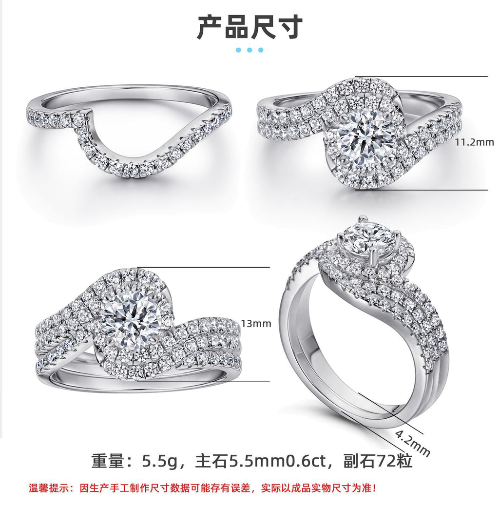 Bestselling 925 Sterling Silver Ring Set | Women's Twisted Shank Pave CZ Jewelry