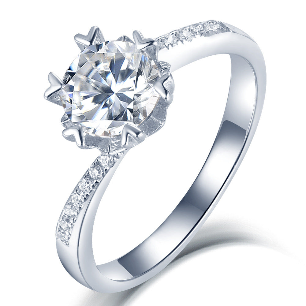 Snowdrift™ Twist Band Moissanite Ring – 1 Carat D Color & GRA Certified