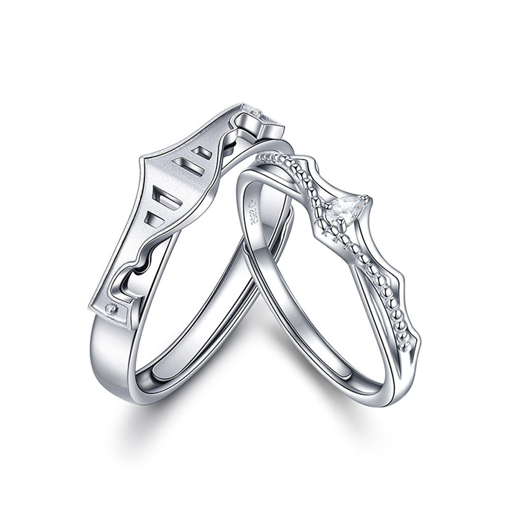 Medieval-Inspired Sterling Silver Couple Rings | His & Hers Matching Bands (Timeless Love Story Design)