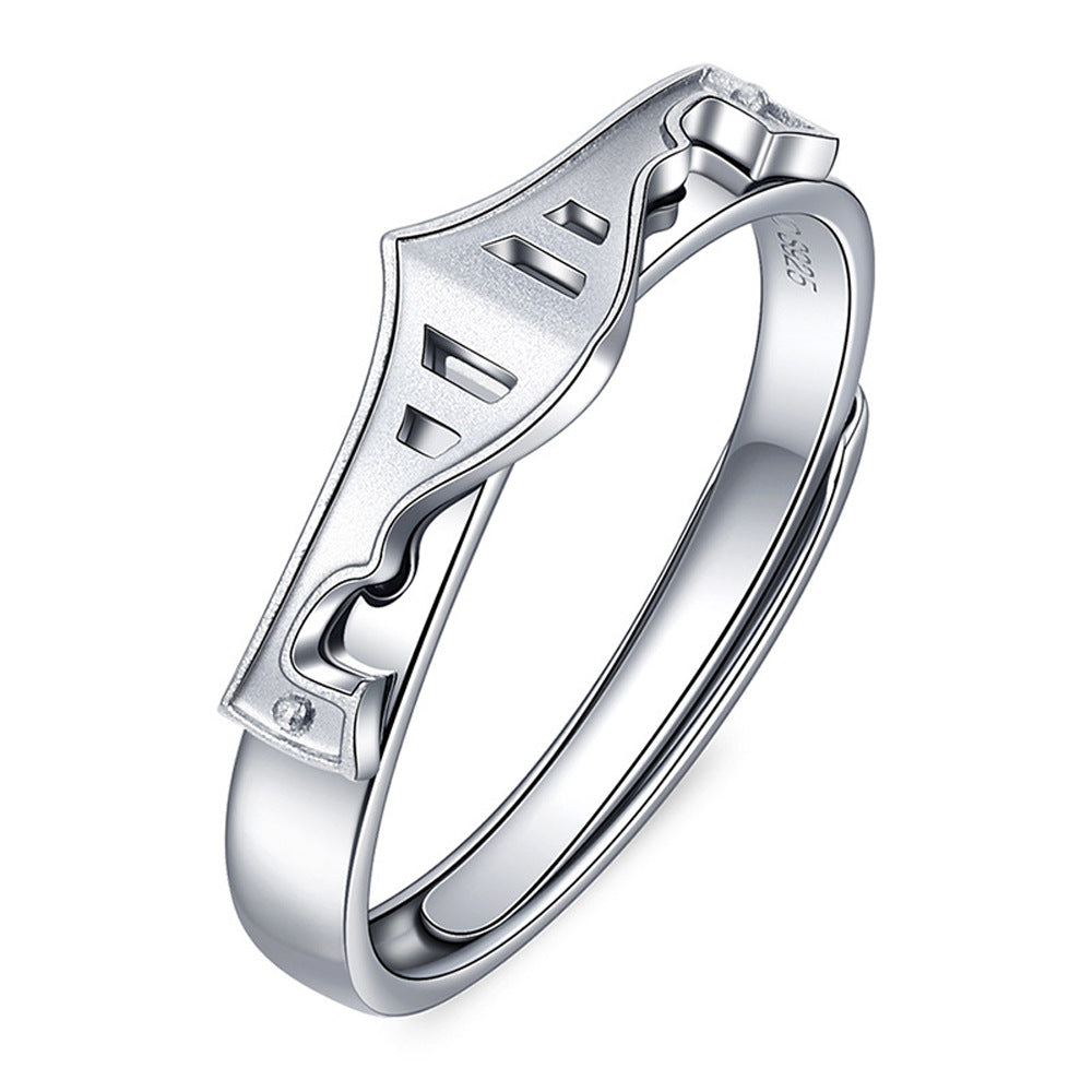Medieval-Inspired Sterling Silver Couple Rings | His & Hers Matching Bands (Timeless Love Story Design)