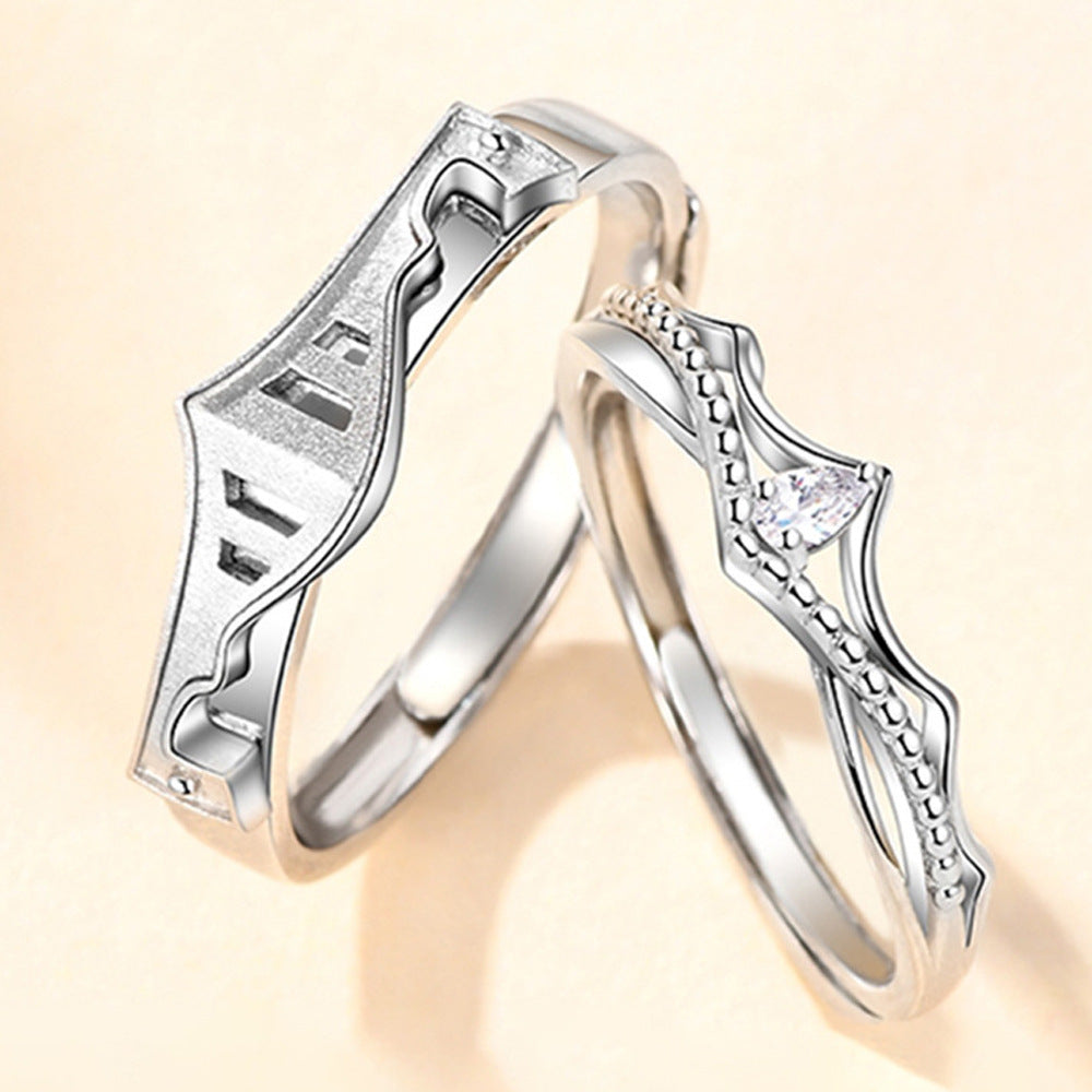 Medieval-Inspired Sterling Silver Couple Rings | His & Hers Matching Bands (Timeless Love Story Design)