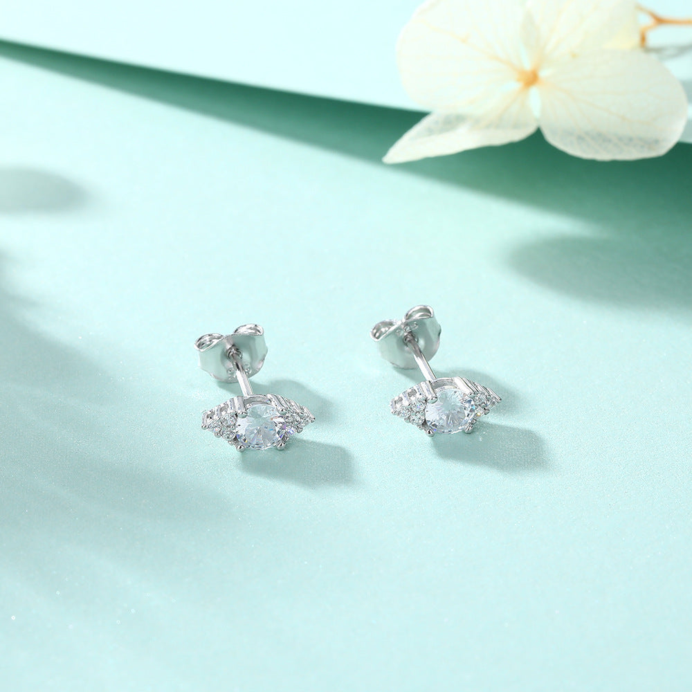 ‌Minimalist S925 Square Diamond Stud Earrings – Hypoallergenic Gift for Her, Handmade