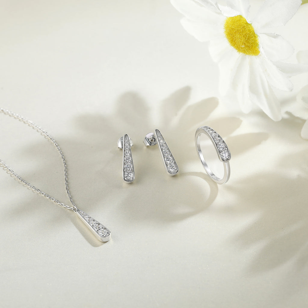 925 Sterling Silver Tassel Earrings – Zirconia Dangle for Women