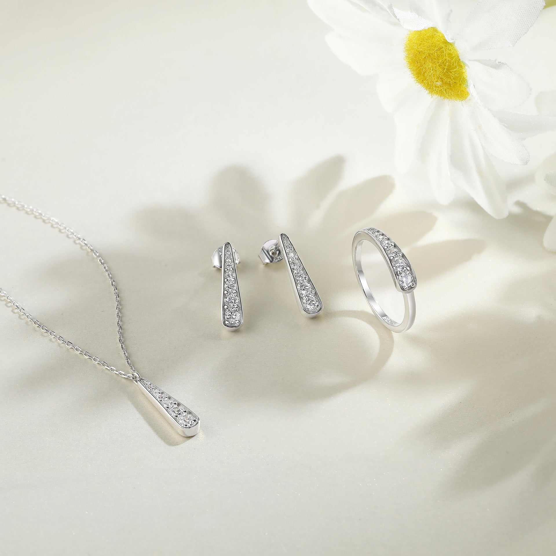 925 Sterling Silver Tassel Earrings – Zirconia Dangle for Women