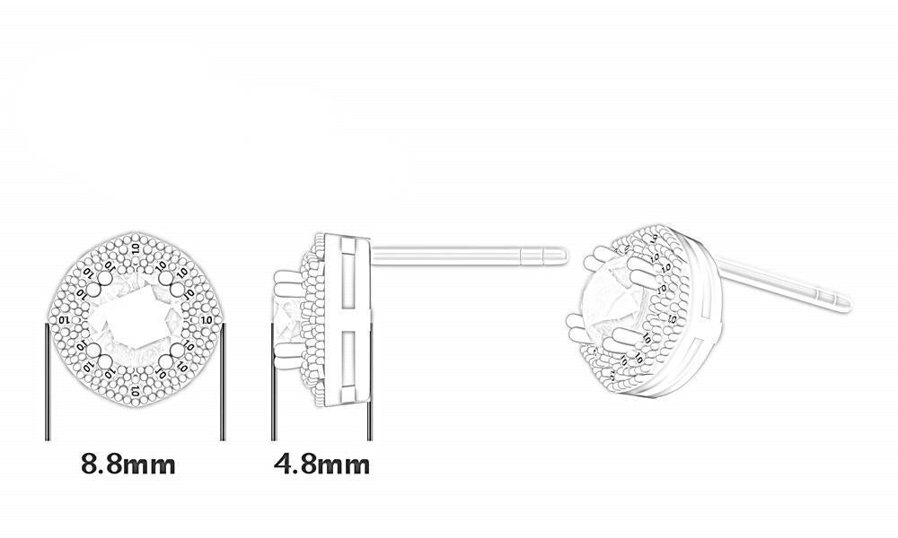 ‌Bohemian S925 Blue Zircon Flower Earrings – Handmade Statement Earrings for Women, Hypoallergenic Gift