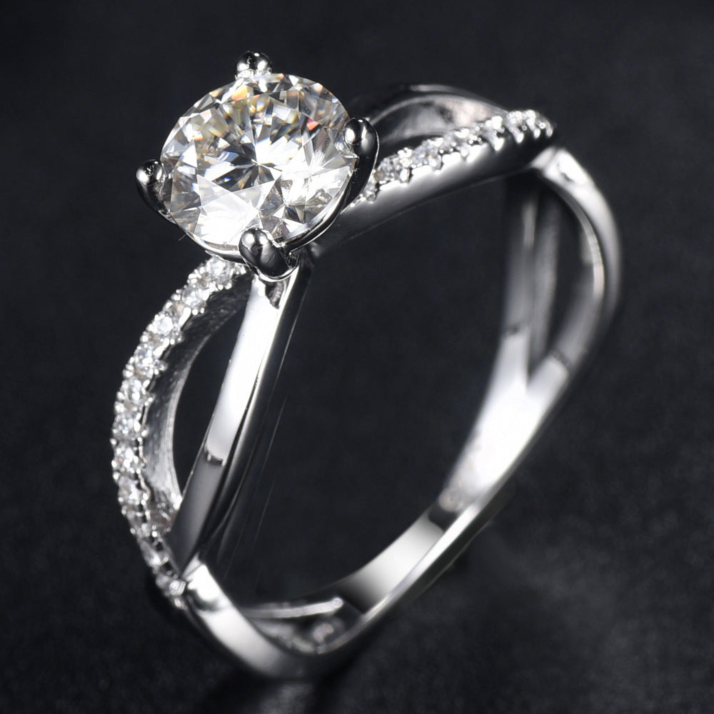 Contour Glow™ 1 Carat Moissanite Ring – 925 Silver Bestseller