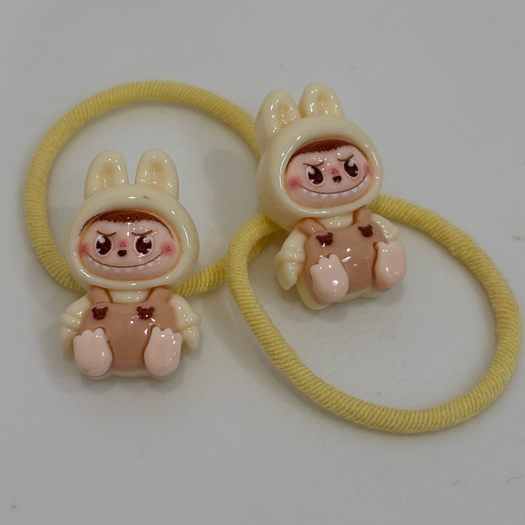 Kawaii Labubu Hair Clip & Scrunchie Set，Labubu Dreamy Hair Clips & Scrunchies Combo，Cute Animal Hair Accessories Bundle(LABUBU)
