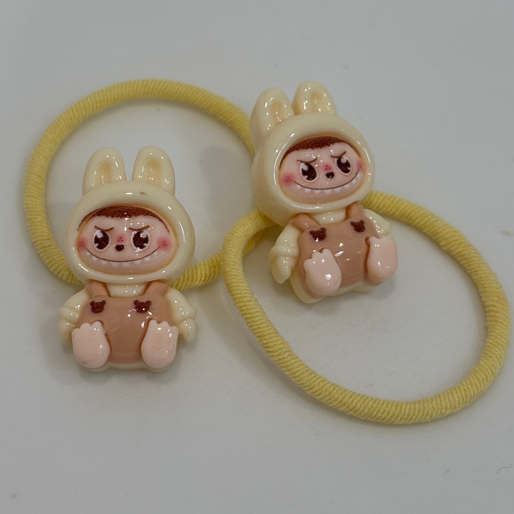Kawaii Labubu Hair Clip & Scrunchie Set，Labubu Dreamy Hair Clips & Scrunchies Combo，Cute Animal Hair Accessories Bundle(LABUBU)