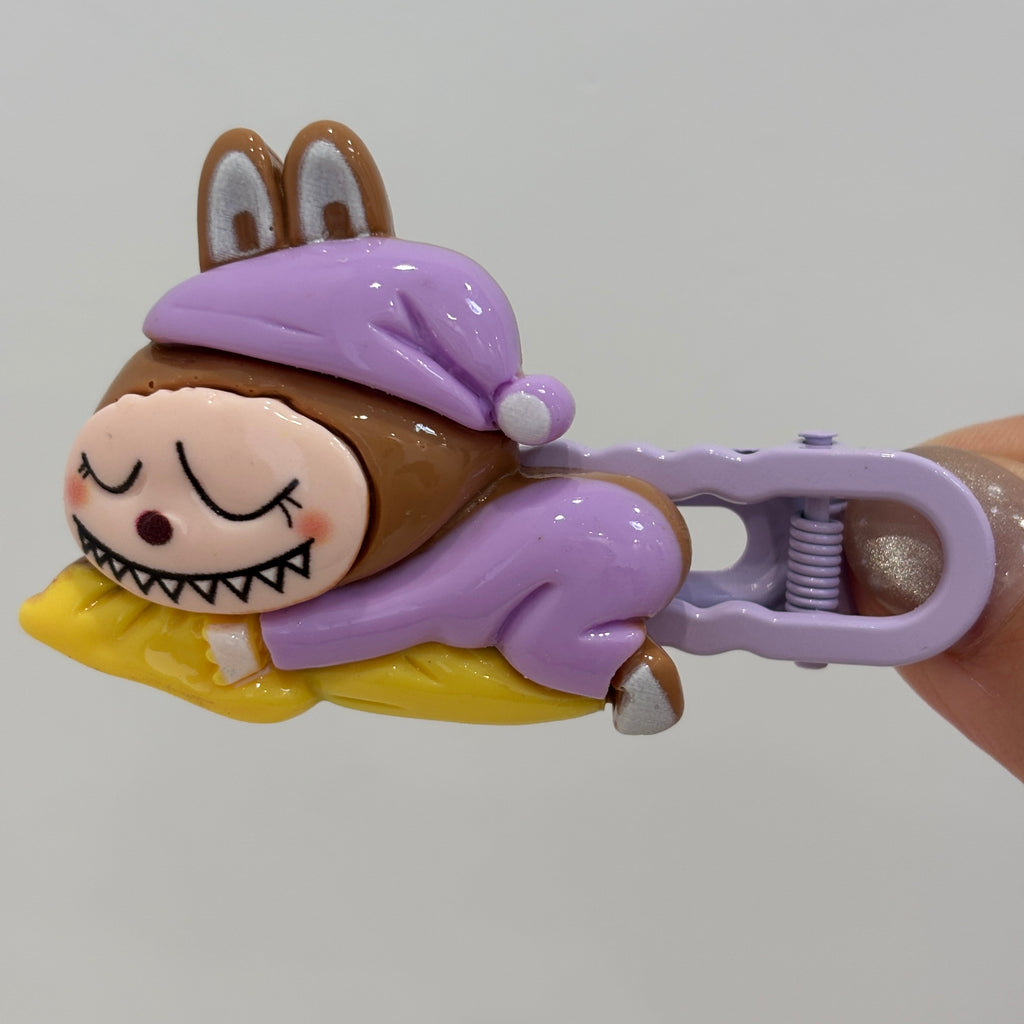 Kawaii Labubu Hair Clip & Scrunchie Set，Labubu Dreamy Hair Clips & Scrunchies Combo，Cute Animal Hair Accessories Bundle(Sweet dreams)