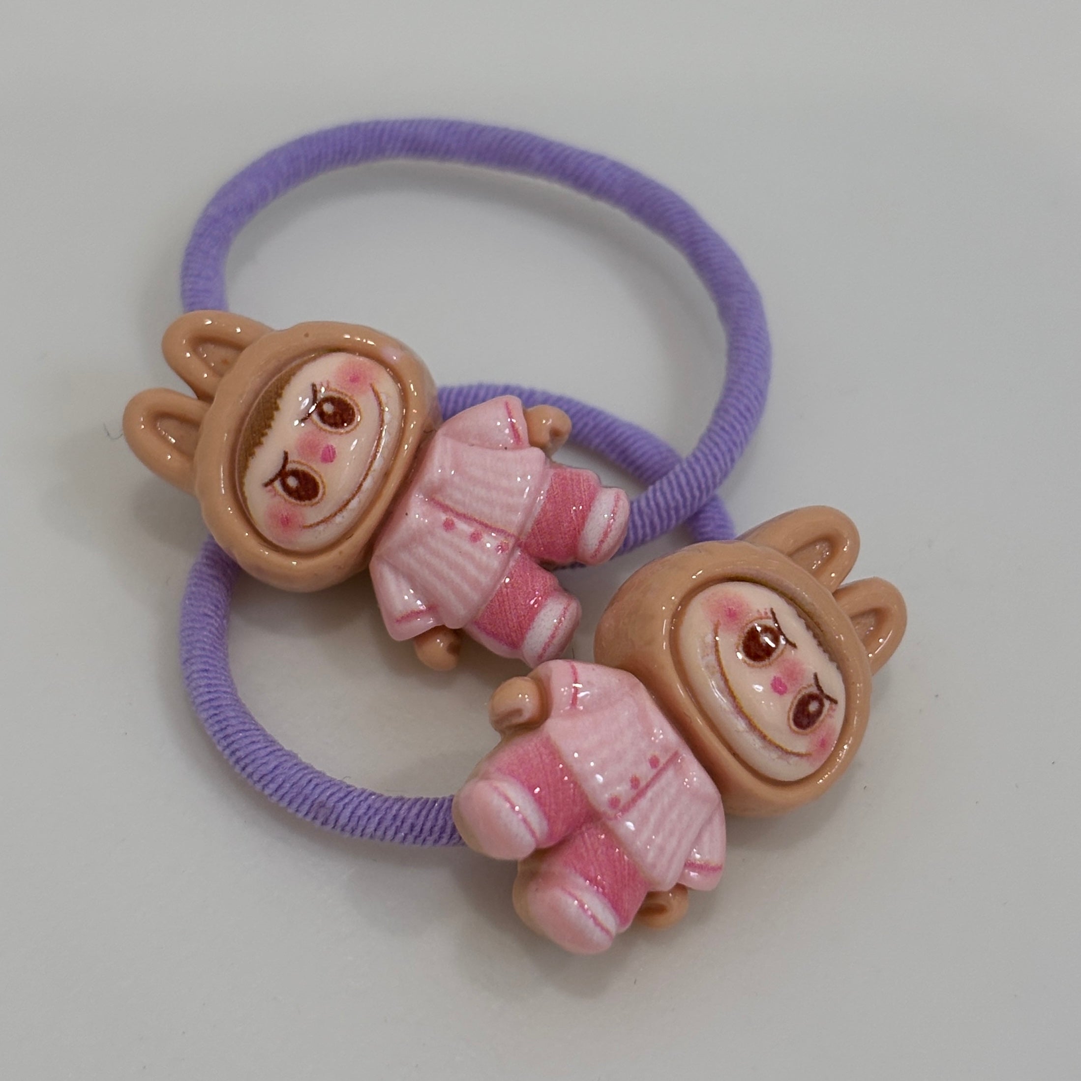 Kawaii Labubu Hair Clip & Scrunchie Set，Labubu Dreamy Hair Clips & Scrunchies Combo，Cute Animal Hair Accessories Bundle(Sweet dreams)