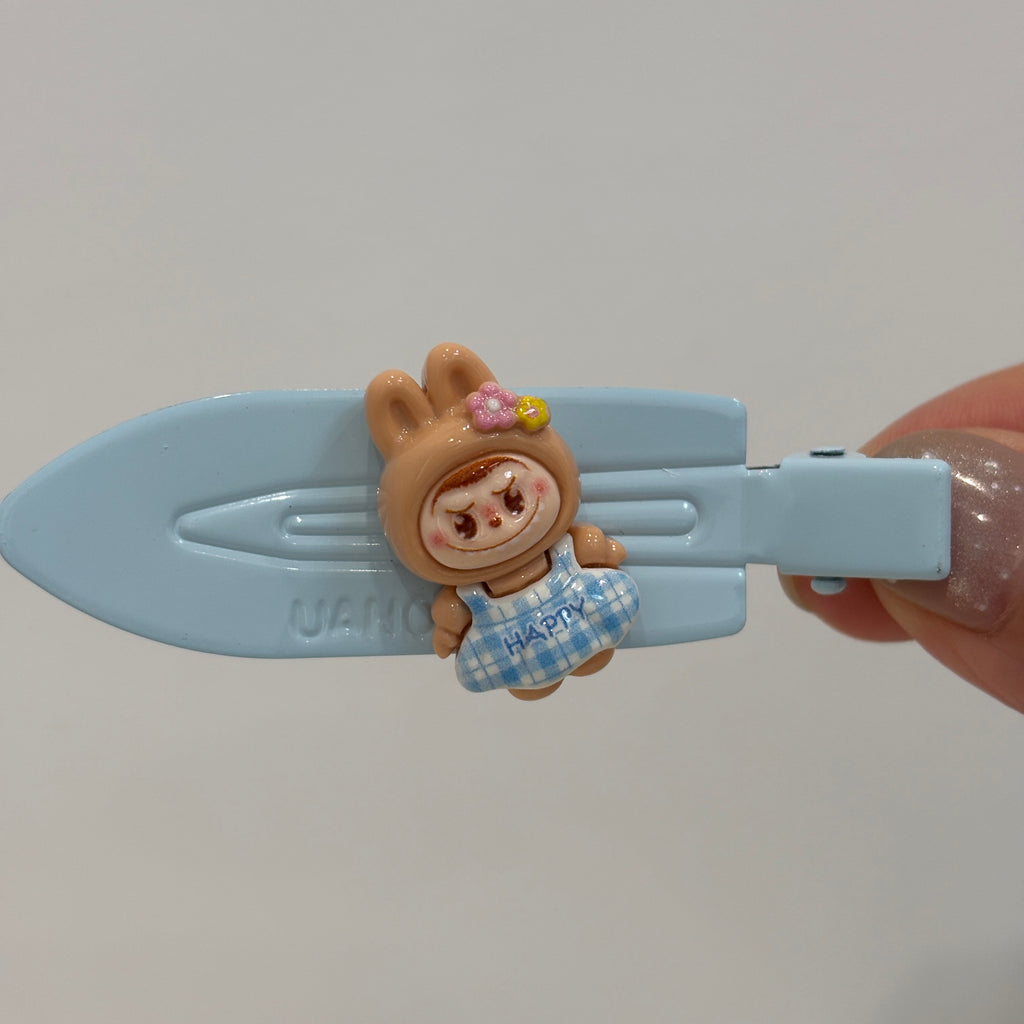 Kawaii Labubu Hair Clip & Scrunchie Set，Labubu Dreamy Hair Clips & Scrunchies Combo，Cute Animal Hair Accessories Bundle（ZI MOMO）