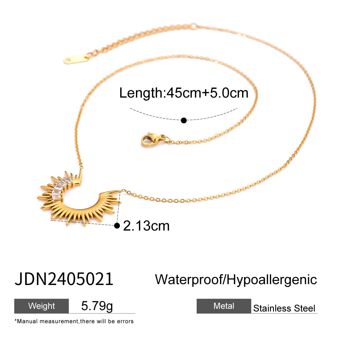 Fade-Resistant Rhinestone Titanium Steel Choker | Light Luxury Stainless Steel Necklace