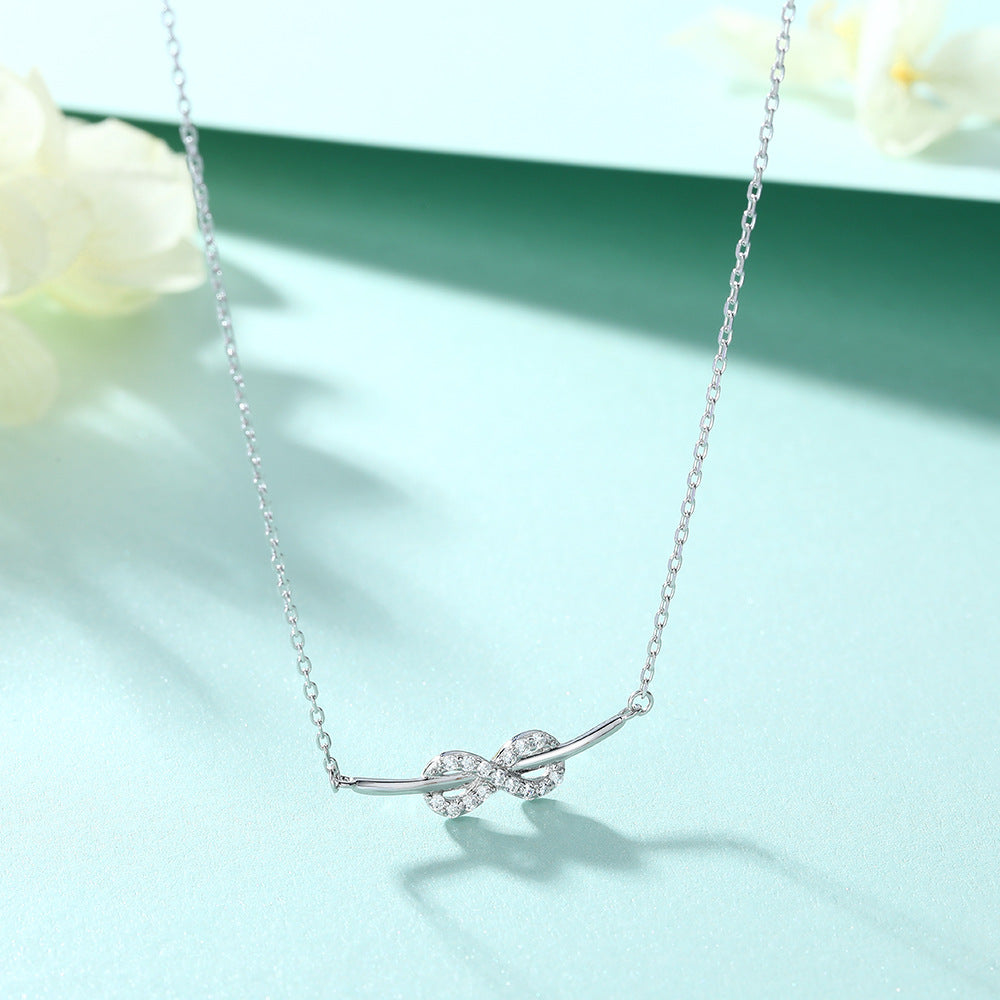 925 Sterling Silver Symbol Set – Infinity Ring, Figure-8 Studs & Smiley Necklace