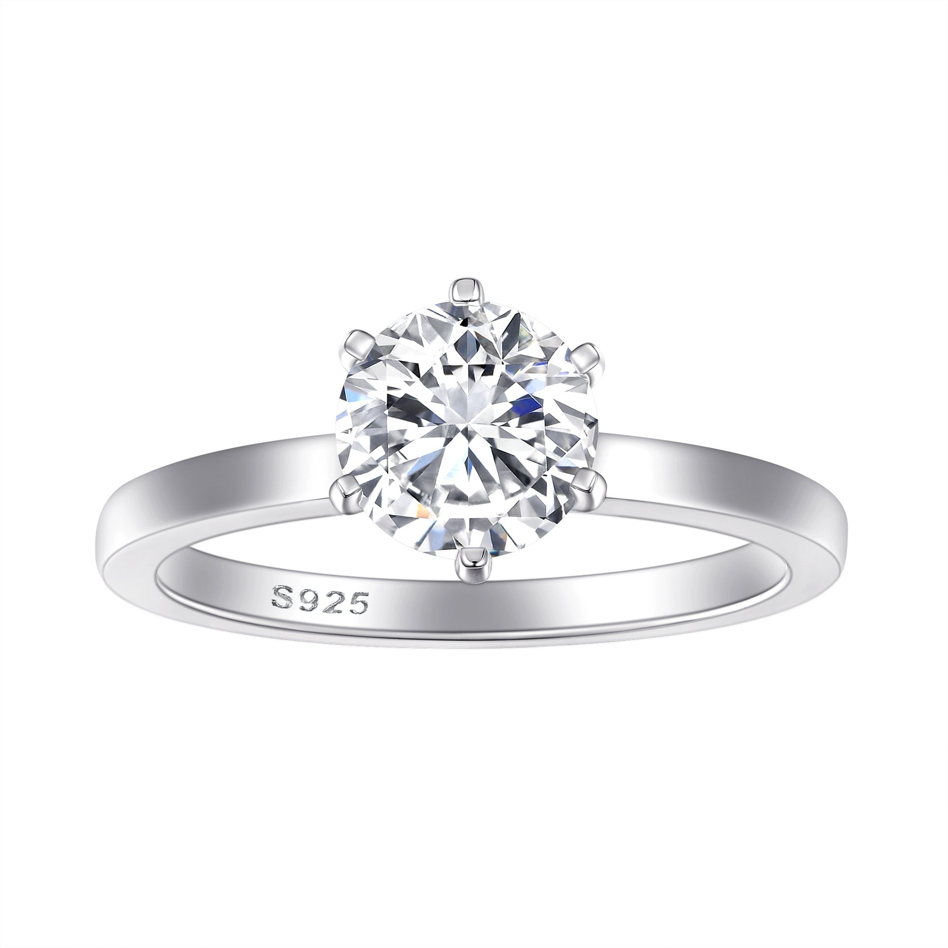 925 Sterling Silver Stackable Band Ring Set - 5A Cubic Zirconia 1.2ct, Timeless Elegant Luxury Style