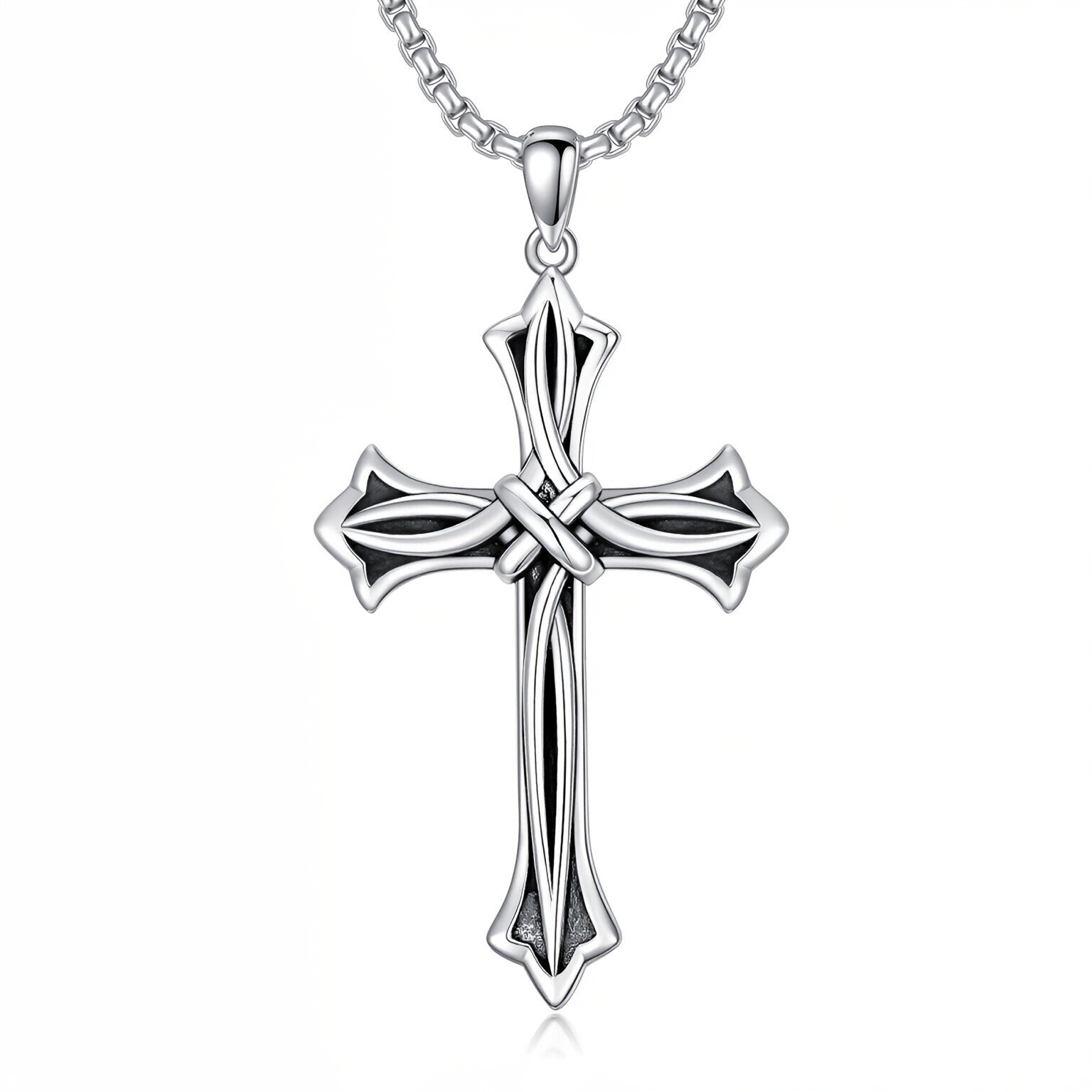 Minimalist Cross Pendant Necklace - Unisex Urban Chain Collarbone