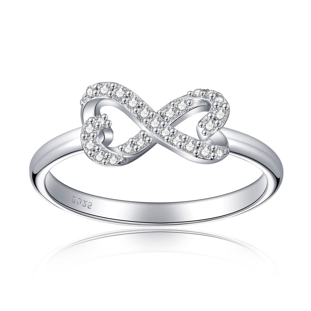 Women's 925 Sterling Silver Bow Heart Ring | Ins Style Designer Silver Jewelry