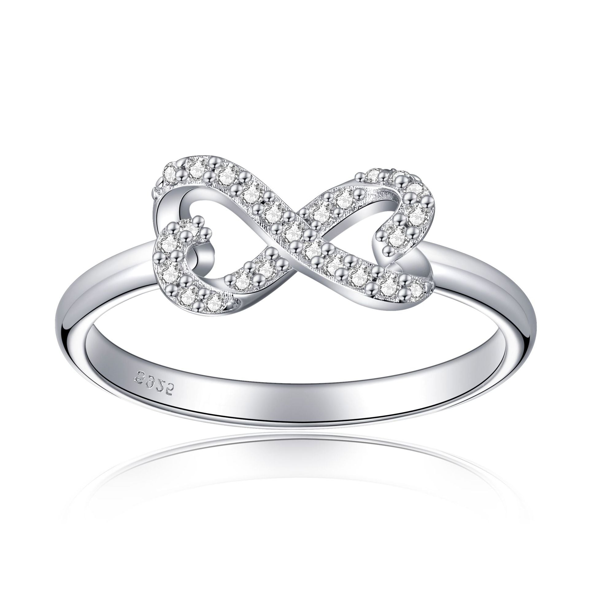 Women's 925 Sterling Silver Bow Heart Ring | Ins Style Designer Silver Jewelry