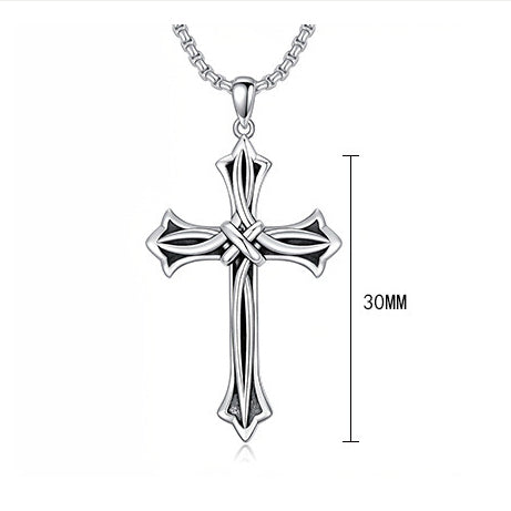 Minimalist Cross Pendant Necklace - Unisex Urban Chain Collarbone