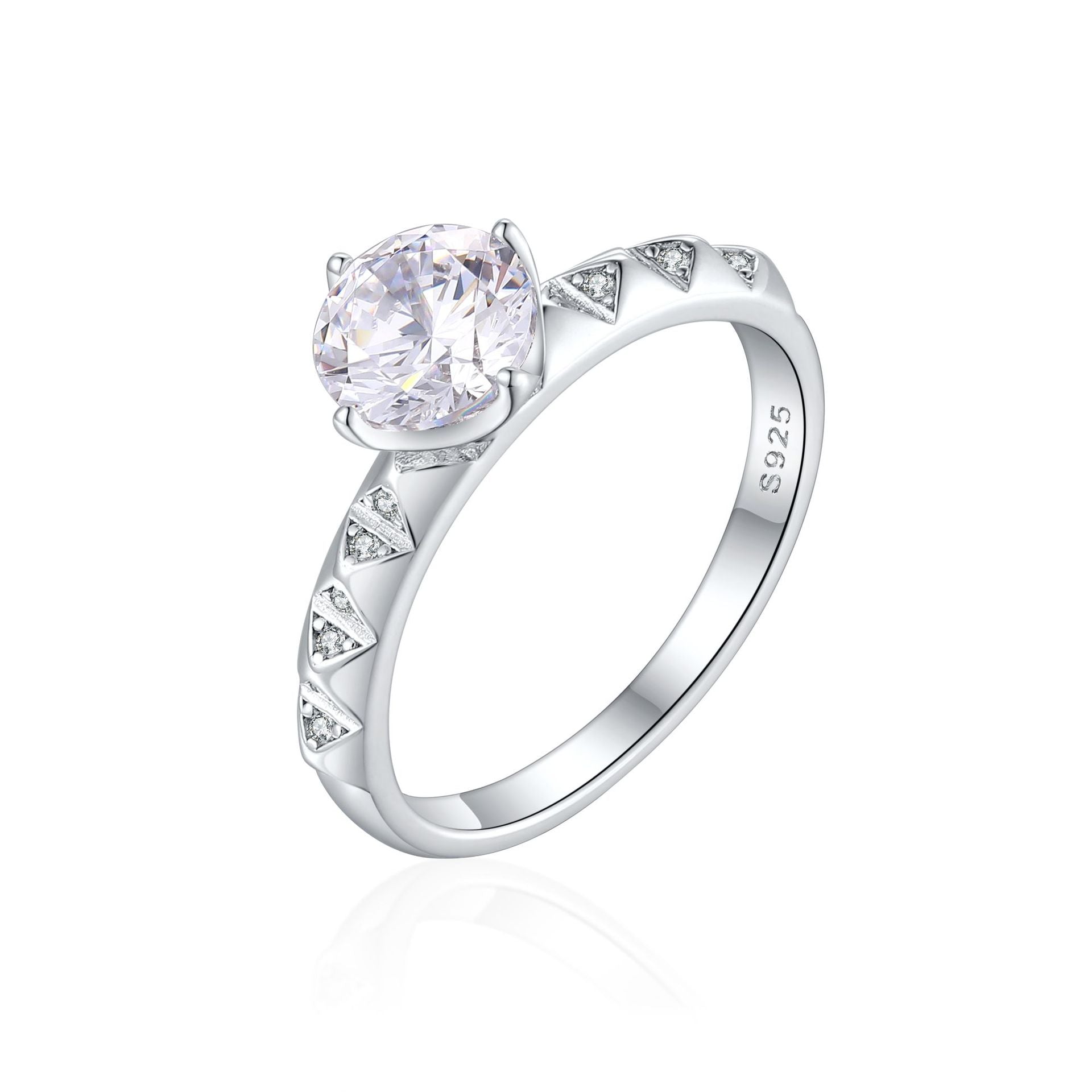 Unique Niche Ins Style 925 Sterling Silver CZ Ring | Designer Women's Wedding Ring