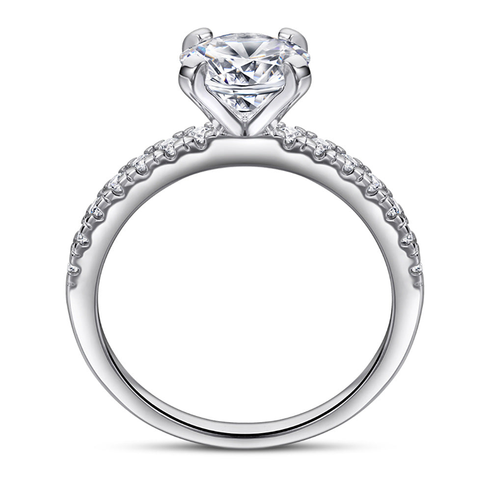 1.2ct Stylish 925 Sterling Silver CZ Statement Ring for Women - Fashion Jewelry