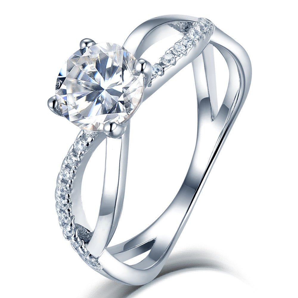 Contour Glow™ 1 Carat Moissanite Ring – 925 Silver Bestseller