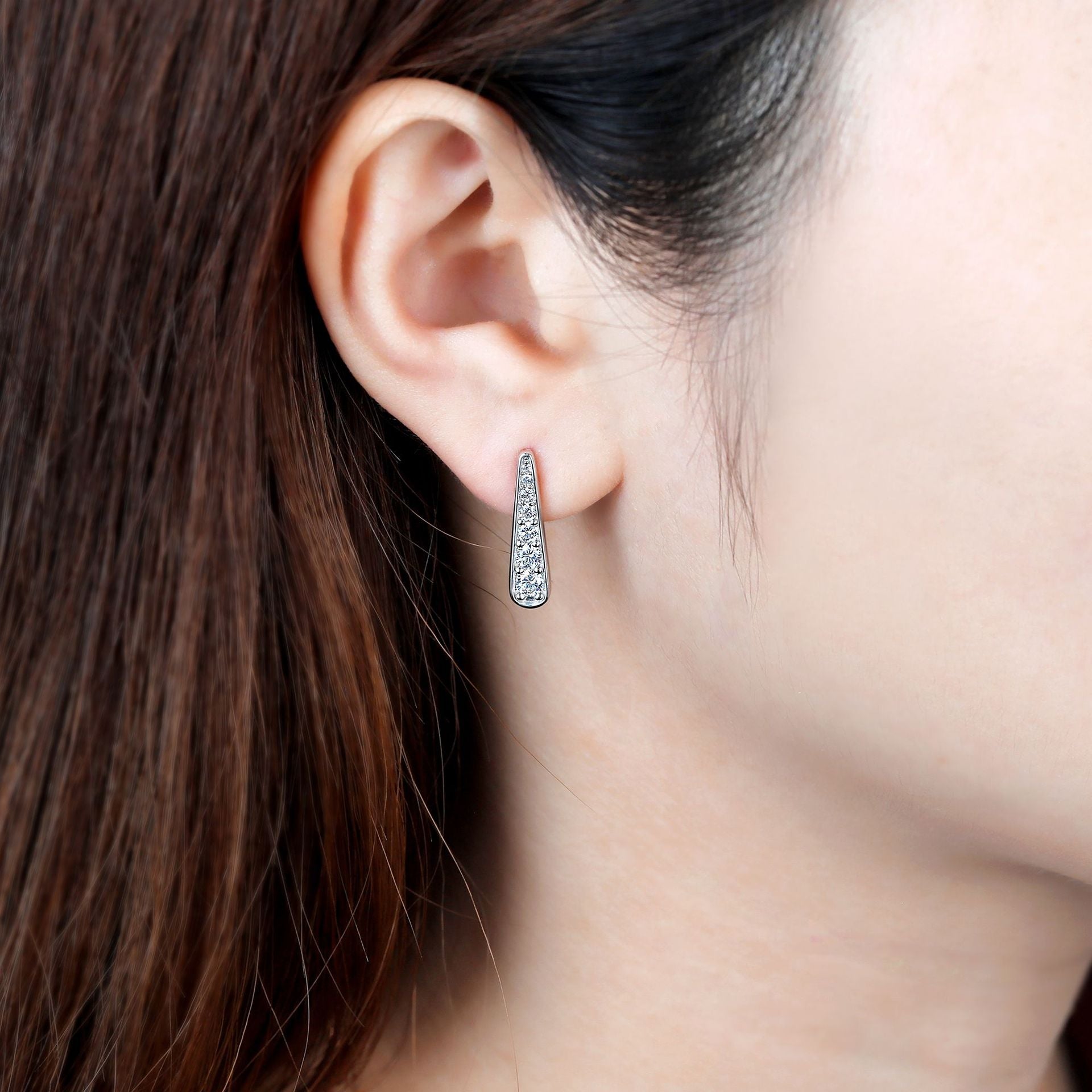 925 Sterling Silver Tassel Earrings – Zirconia Dangle for Women