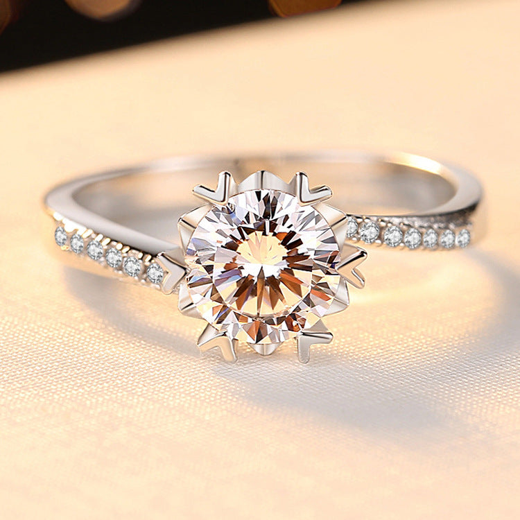 Snowdrift™ Twist Band Moissanite Ring – 1 Carat D Color & GRA Certified