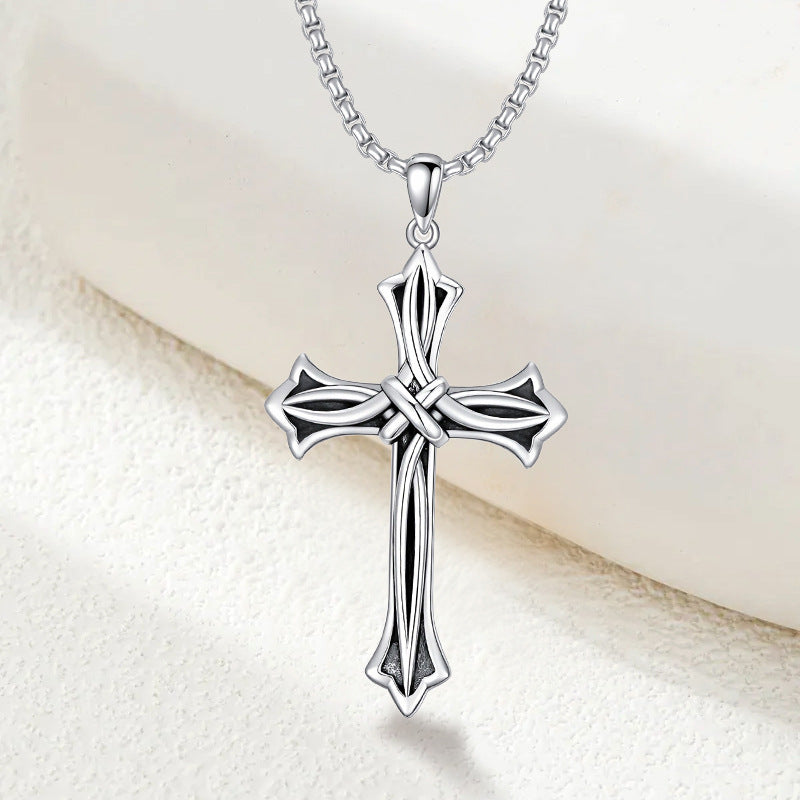 Minimalist Cross Pendant Necklace - Unisex Urban Chain Collarbone