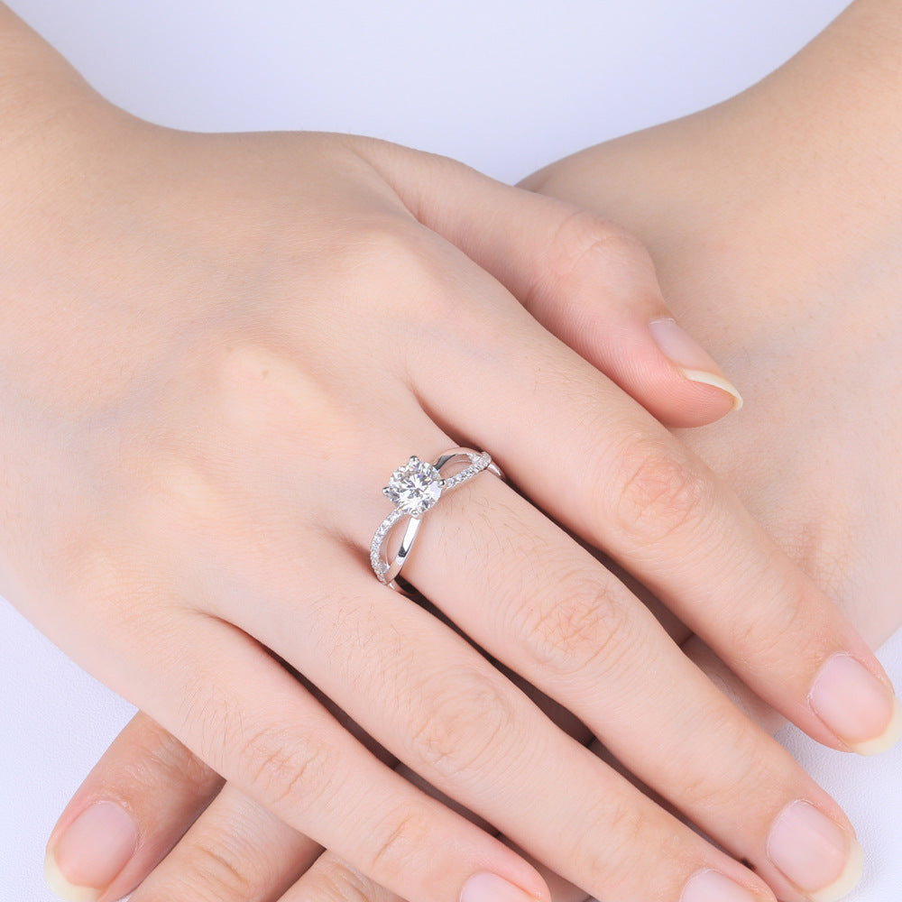 Contour Glow™ 1 Carat Moissanite Ring – 925 Silver Bestseller