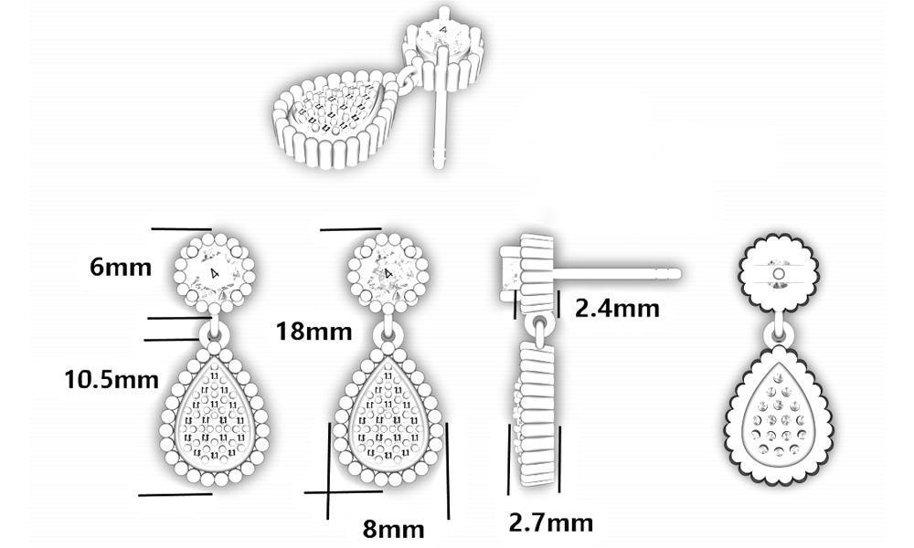 Bohemian Ruby Zircon Drop Earrings – S925 Silver Waterfall Dangle Earrings for Women, Hypoallergenic Gift