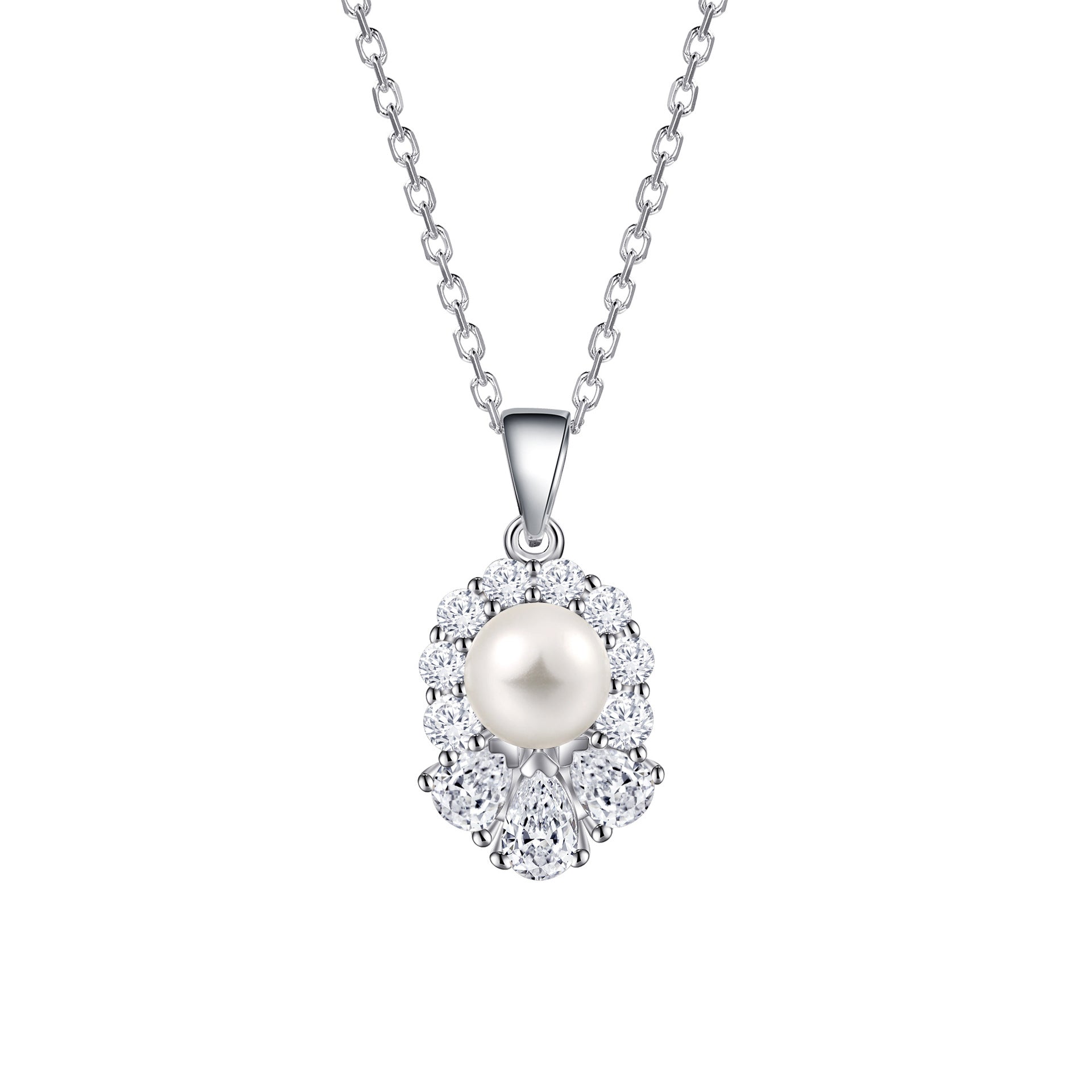 925 Sterling Silver Pearl Necklace – Luxury Minimalist Pendant