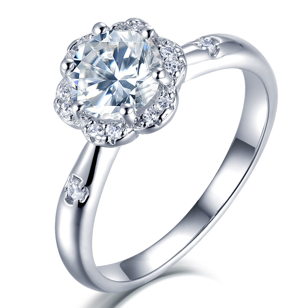 The Florette Collection – 1 Carat Floral Moissanite & Diamond Ring