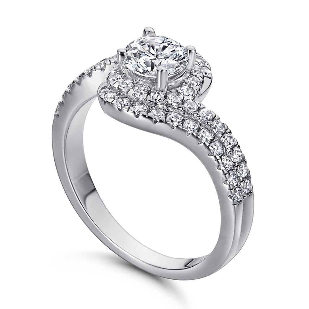 Bestselling 925 Sterling Silver Ring Set | Women's Twisted Shank Pave CZ Jewelry